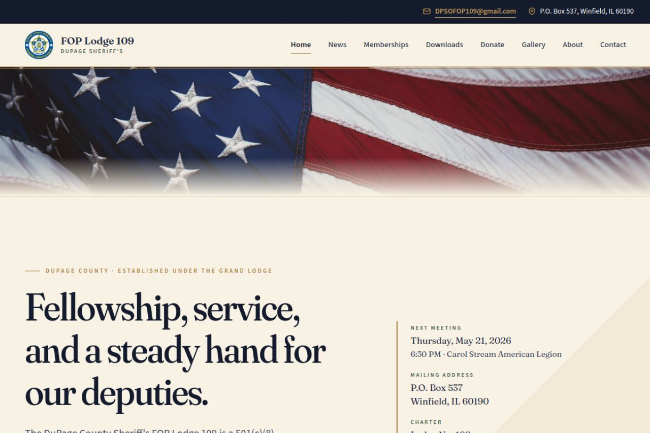 DuPage Sheriff's FOP Lodge 109 website