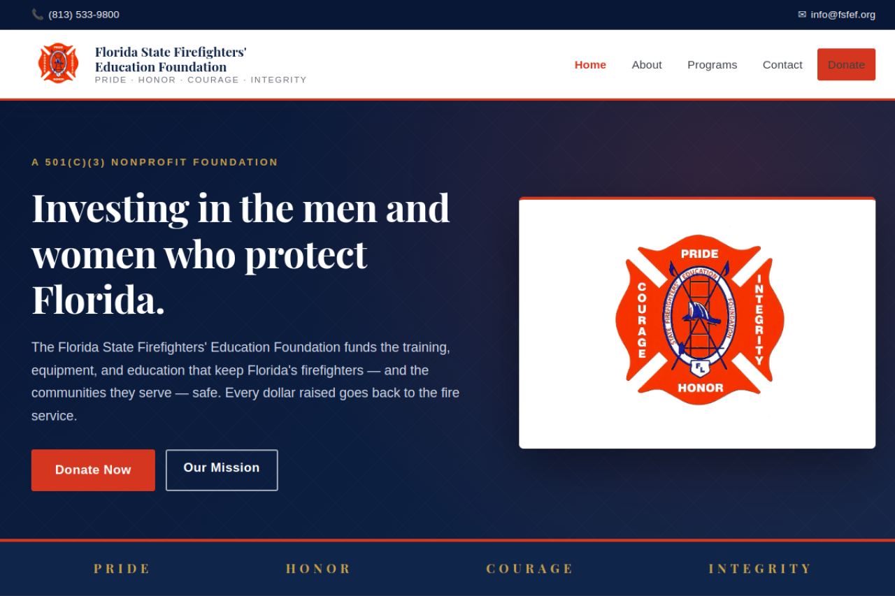 Florida State Firefighters' Education Foundation website