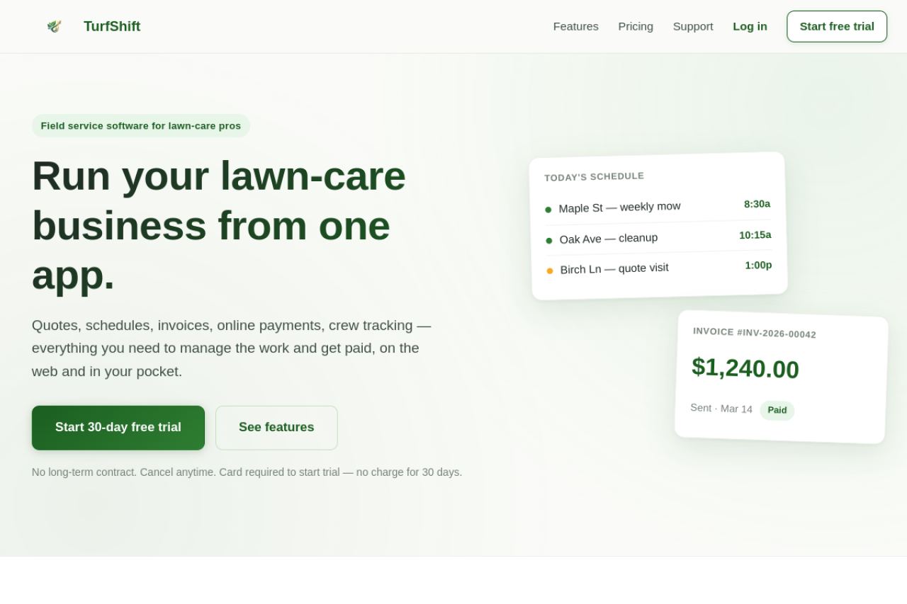 TurfShift website